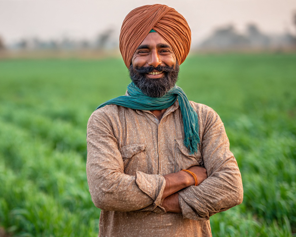 Detailed view of golden rice grains