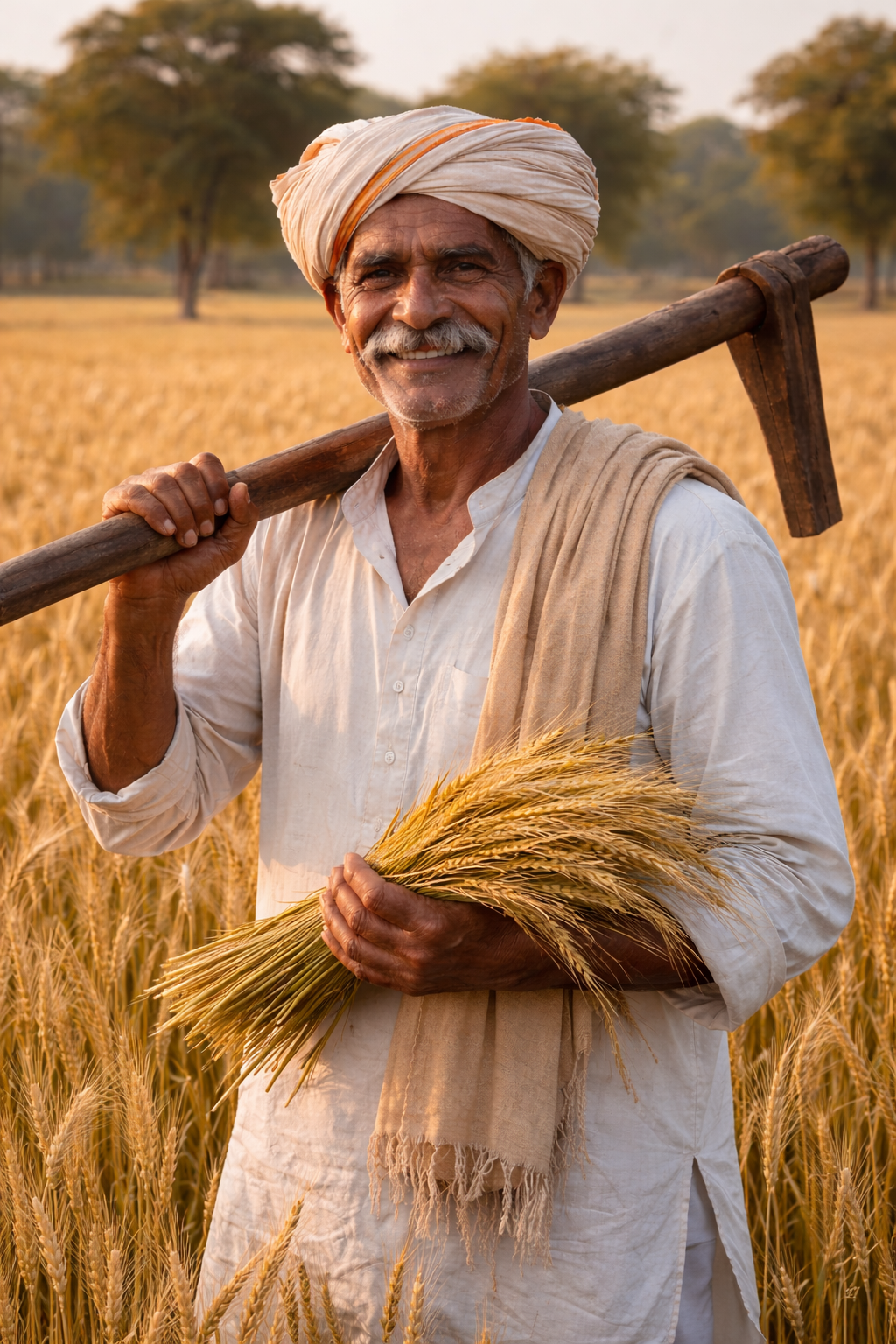 Detailed view of golden rice grains