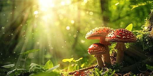 Lush green rice paddy field