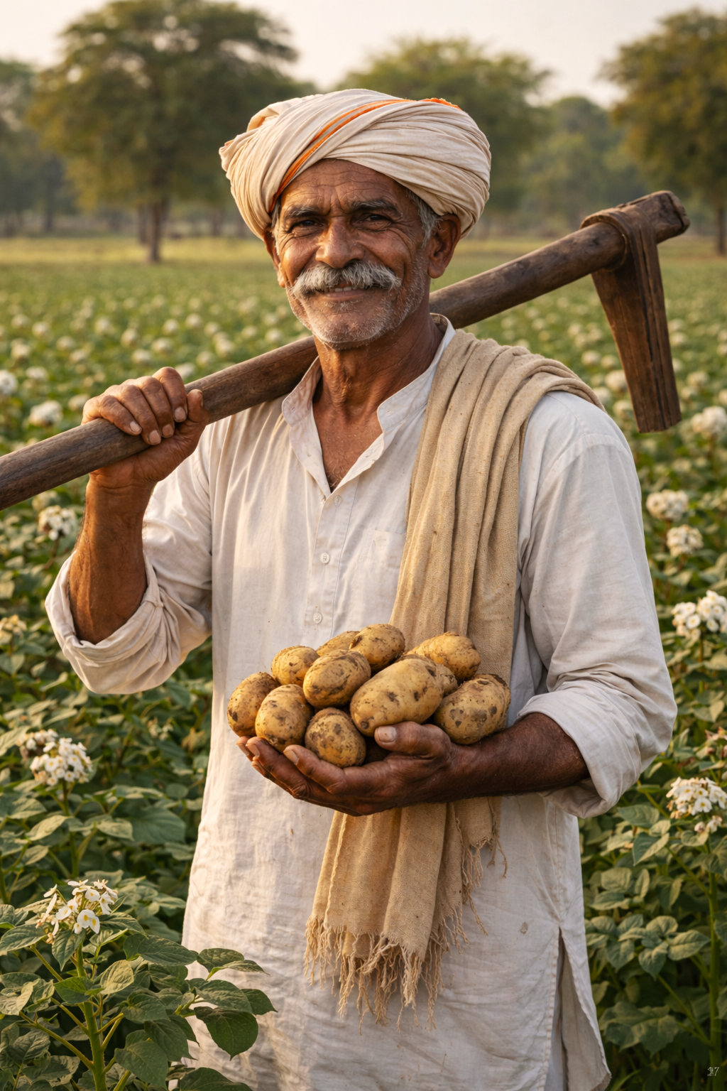 Detailed view of golden rice grains